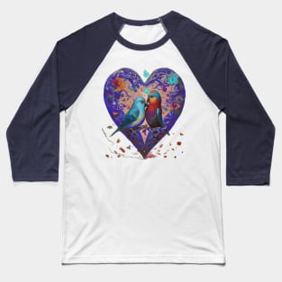 Galentines day and Valentine’s Day parrot’s canoodling Baseball T-Shirt